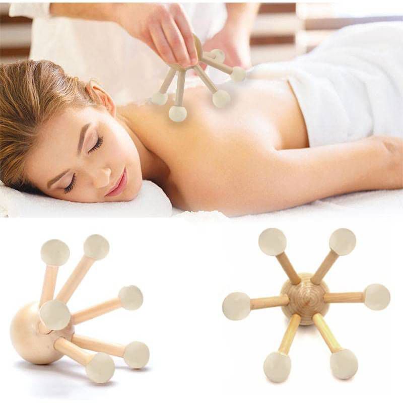 GENERICO - Masajeador Corporal de Madera en Forma de Araña_.