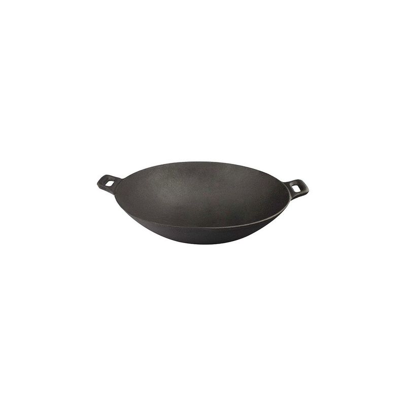 LUGANO - Wok de hierro fundido 30 cm con asas - Lugano
