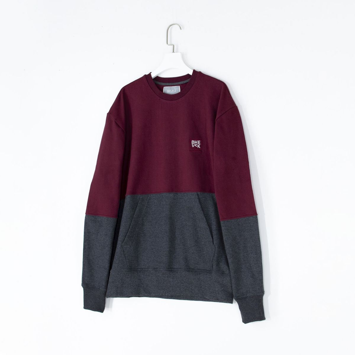 BHEVSK - Polera hombre burry guinda