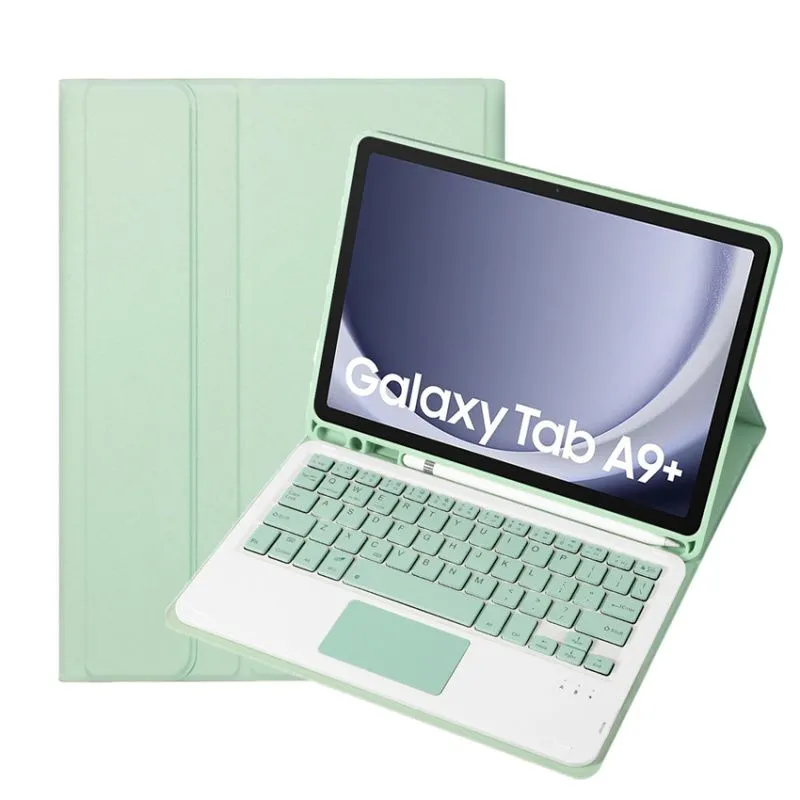 RENVMEXY - Touch Bluetooth Teclado A09B-A Verde Claro Para Samsung Tab A9 Plus