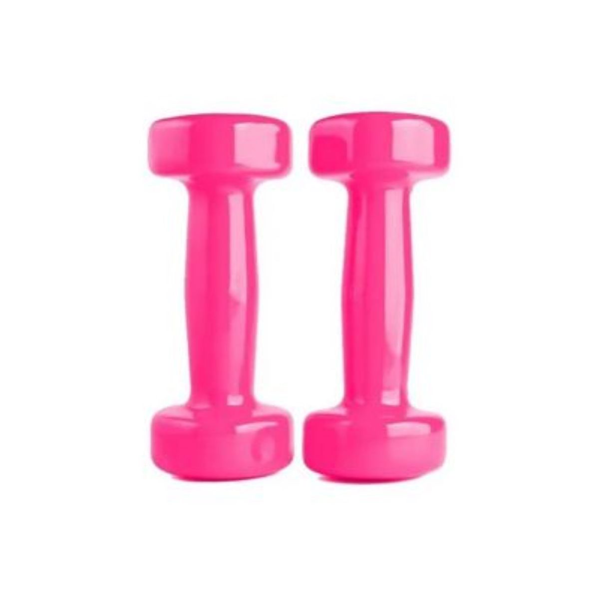 GENERICO - Mancuernas de Vinil 2 Kg Pack 2 Unidades Rosado