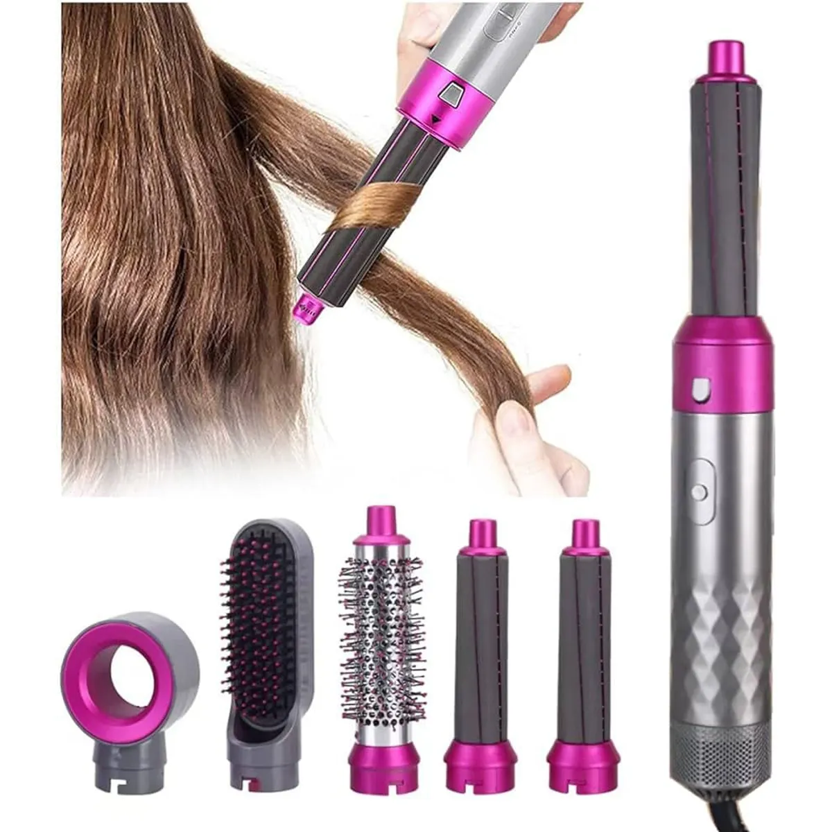 GENERICO - Cepillo 5 en 1 Multifuncional para múltiples tipos de cabello