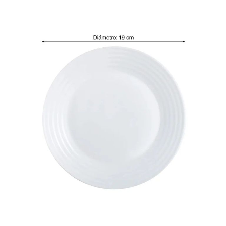 Plato set x6 entrada 19 cm Harena Blanco | Sodimac Perú