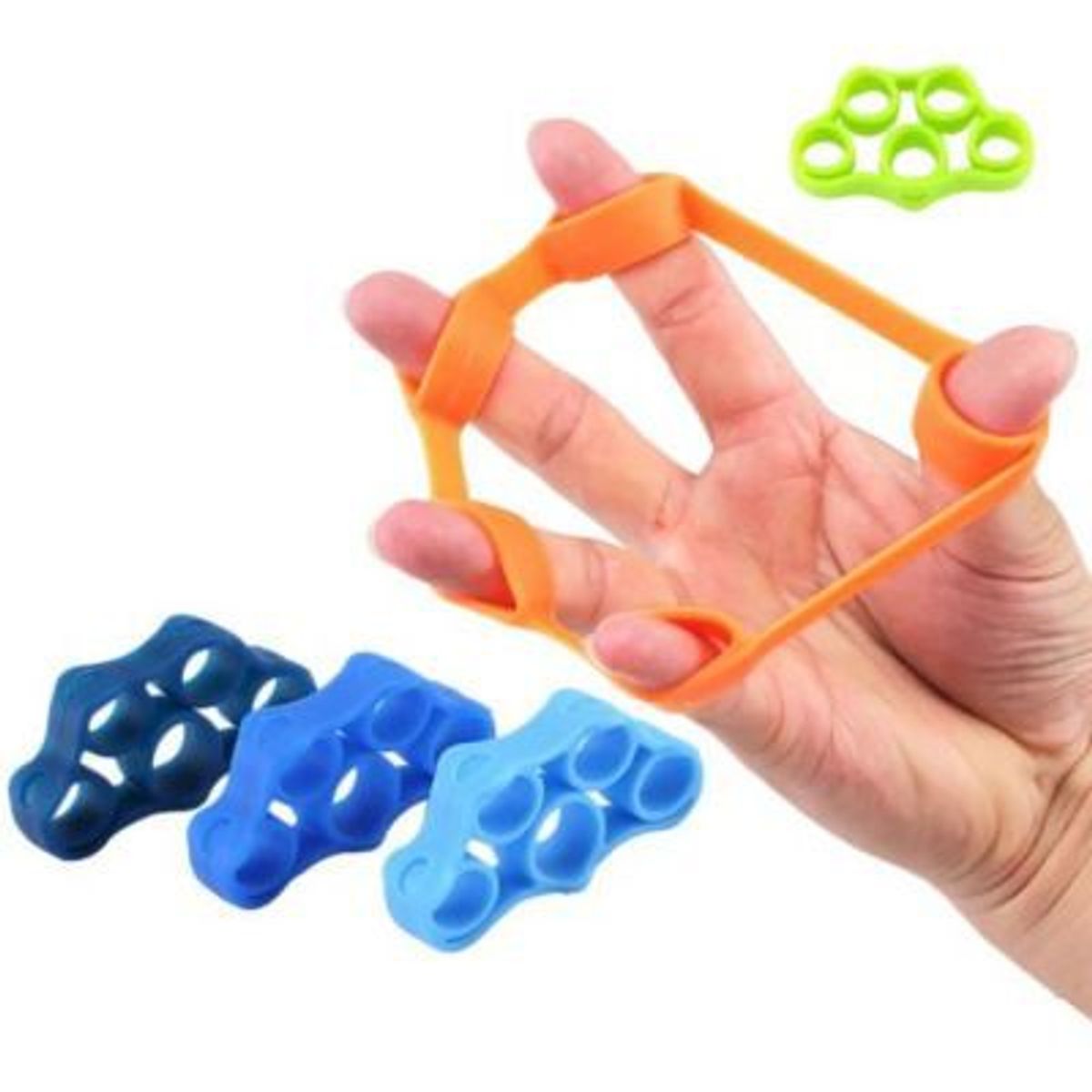 GENERICO - Banda Elástica Fortalecimiento Dedos por 3Und Resistencia