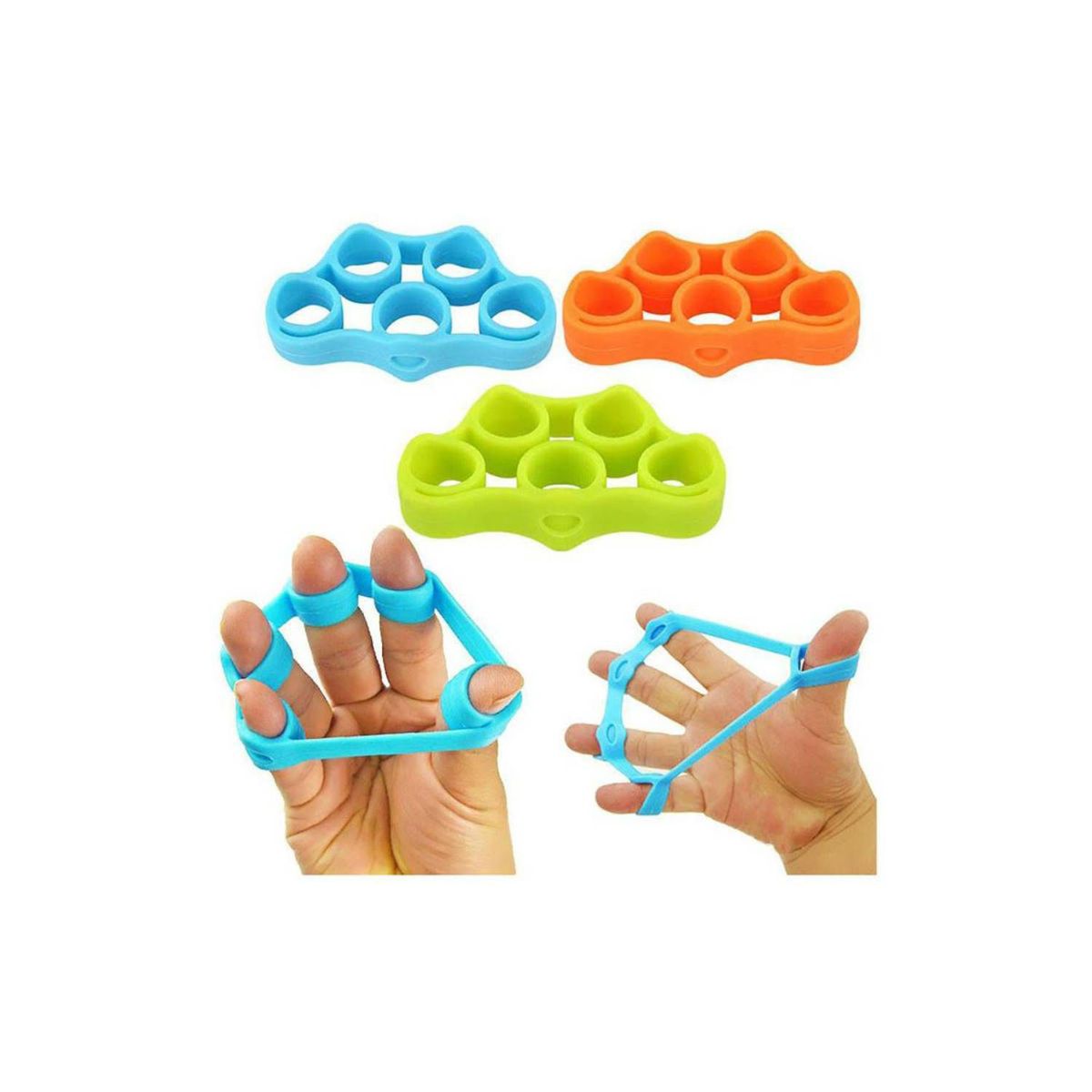 GENERICO - Banda Elástica Fortalecimiento Dedos por 3Und Resistencia