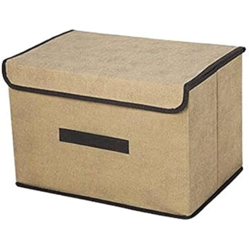 GENERICO - Caja de almacenamiento plegable a prueba d polvo para ropa color Baige
