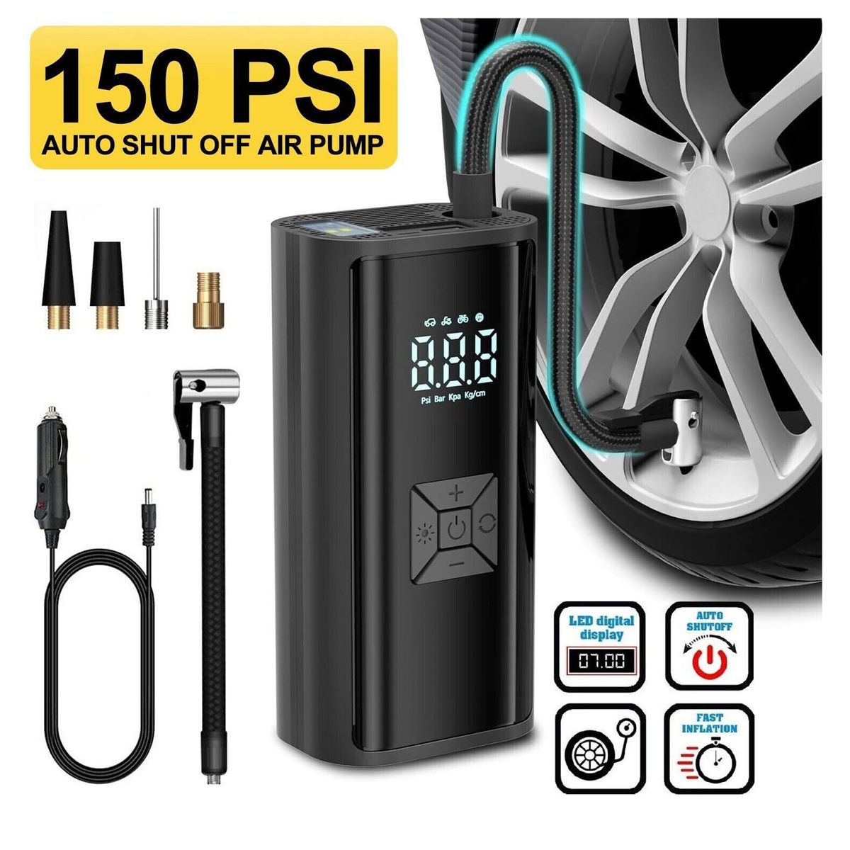 GENERICO - Arrancador De Baterías y compresor De Carro Camioneta Moto