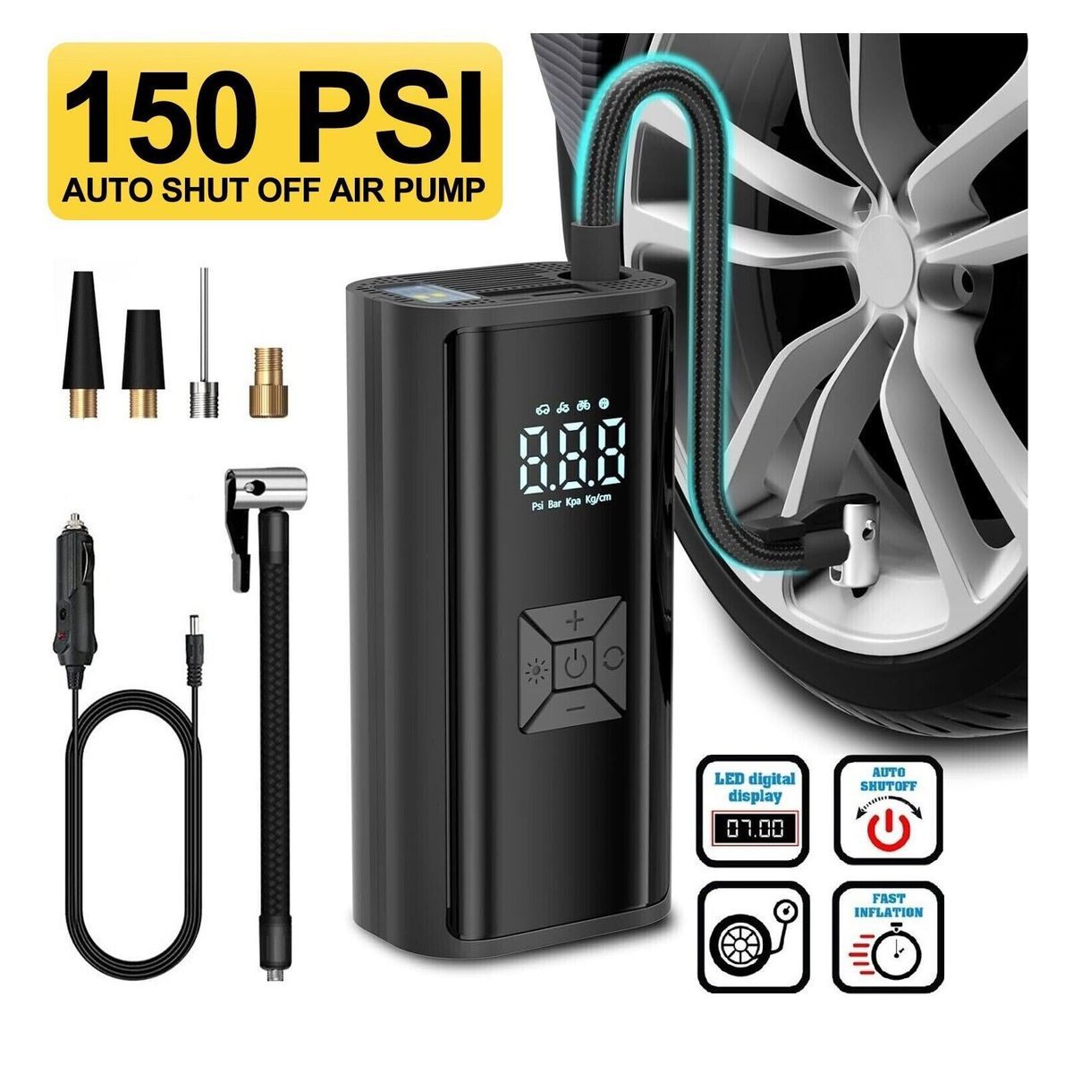 GENERICO - Arrancador De Baterías y compresor De Carro Camioneta Moto