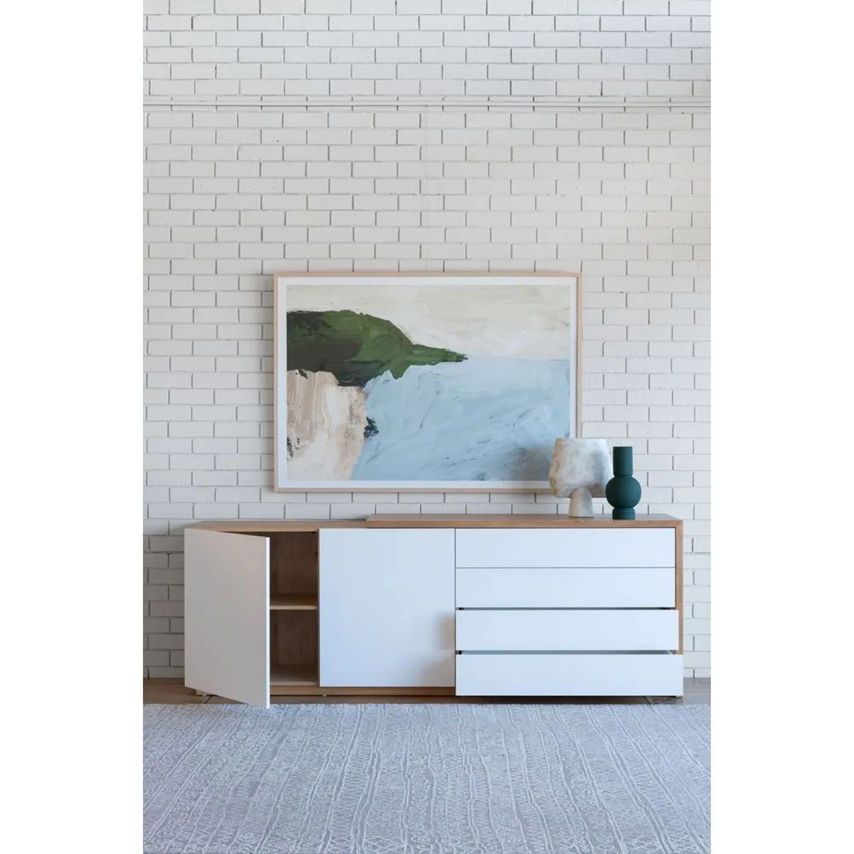 TU MESITA - Aparador Moderno Capri color BlancoDuna TU MESITA