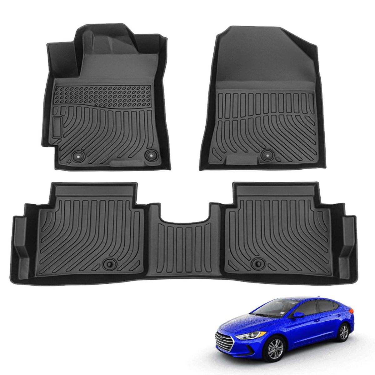 TECGO - PROTECTOR CUBRE PISO 5D TPE HYUNDAI ELANTRA 2017-2021