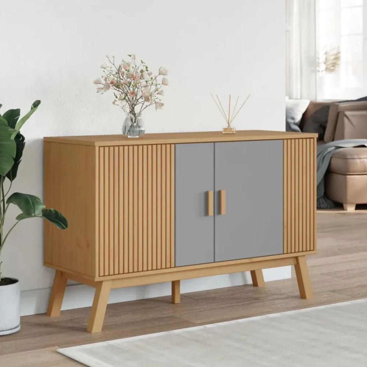 TU MESITA - Aparador Moderno Hilary color HayaGris TU MESITA 2 puertas