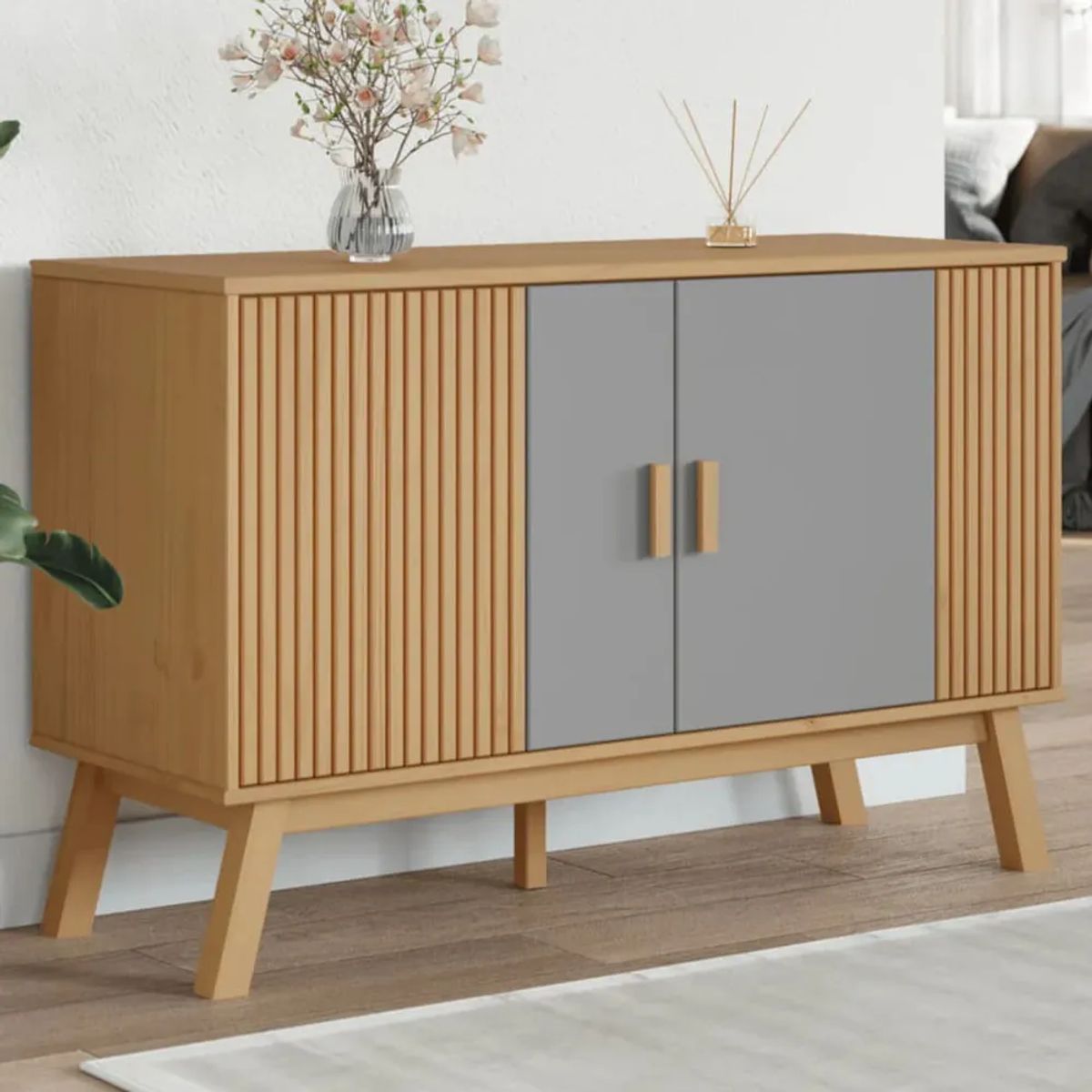 TU MESITA - Aparador Moderno Hilary color HayaGris TU MESITA 2 puertas