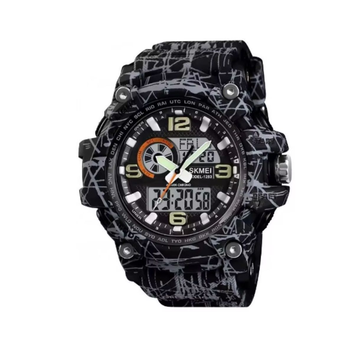 SKMEI - Reloj Skmei Dual Time 1283 Camuflado Hombre