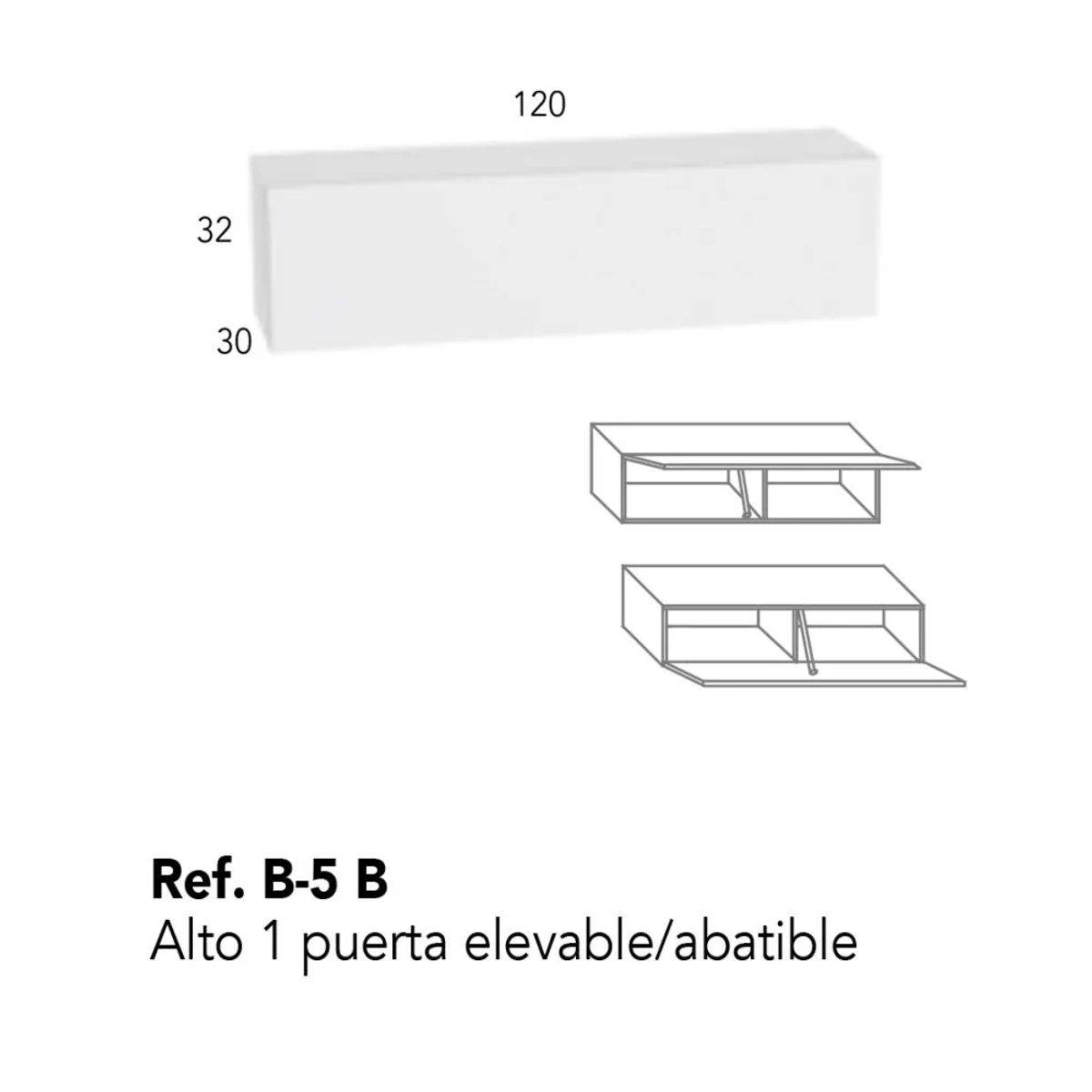 TU MESITA - Aparador Flotante Miami 1 puerta color BlancoNegro TU MESITA