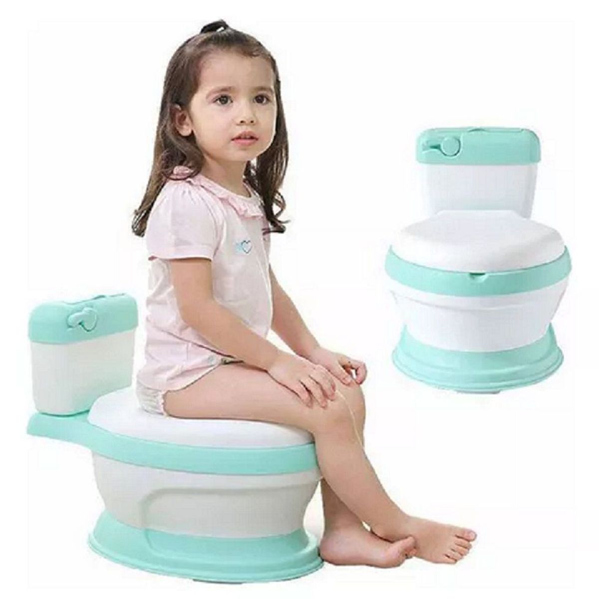 GENERICO - Inodoro Basin de Entrenamiento Musical para Niños Celeste