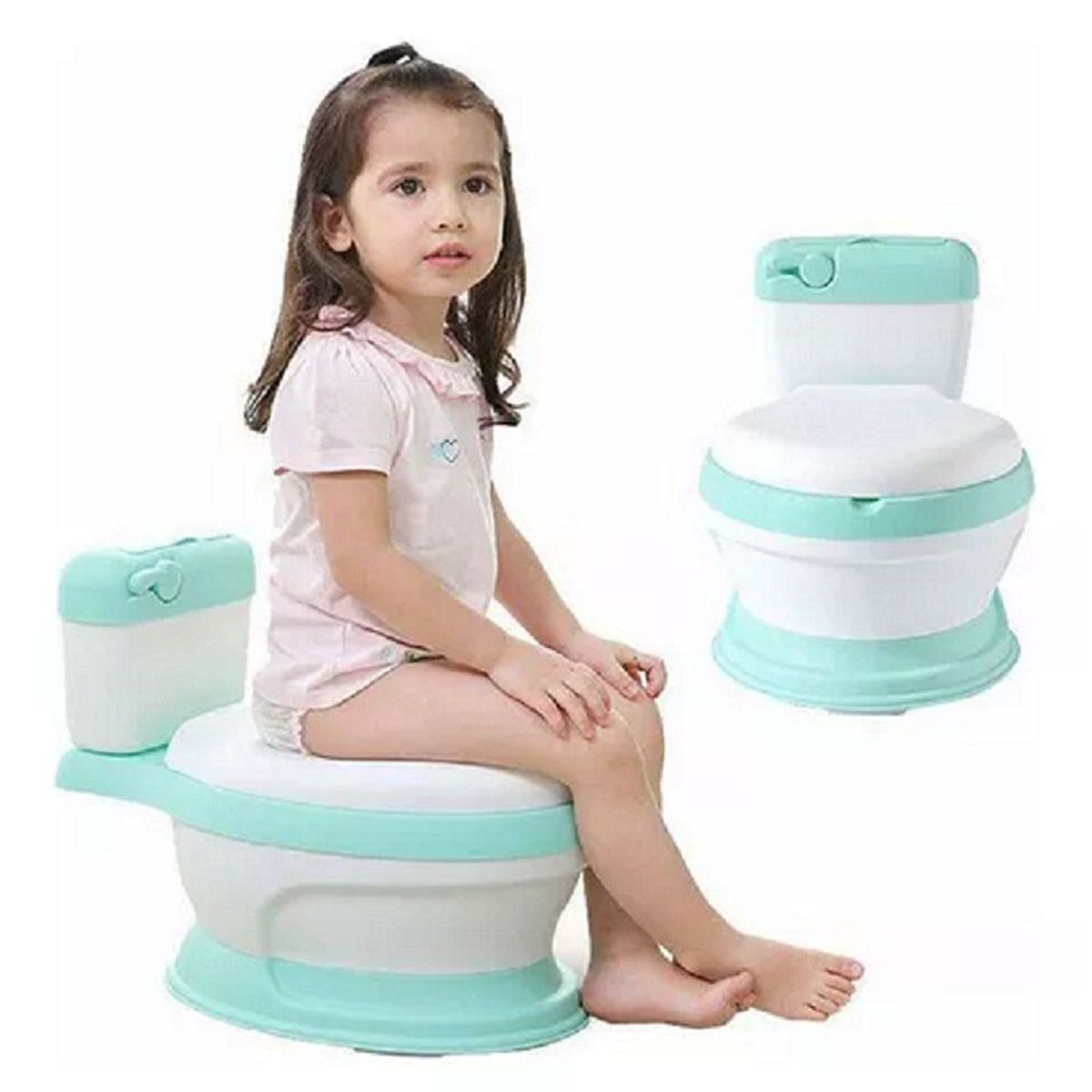 GENERICO - Inodoro Basin de Entrenamiento Musical para Niños Celeste