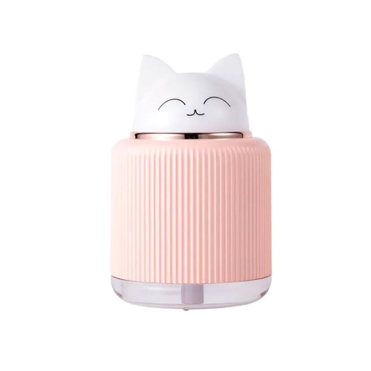 GENERICO - Lampara Humidificador Gato Luz Led Usb 300ml Rosado
