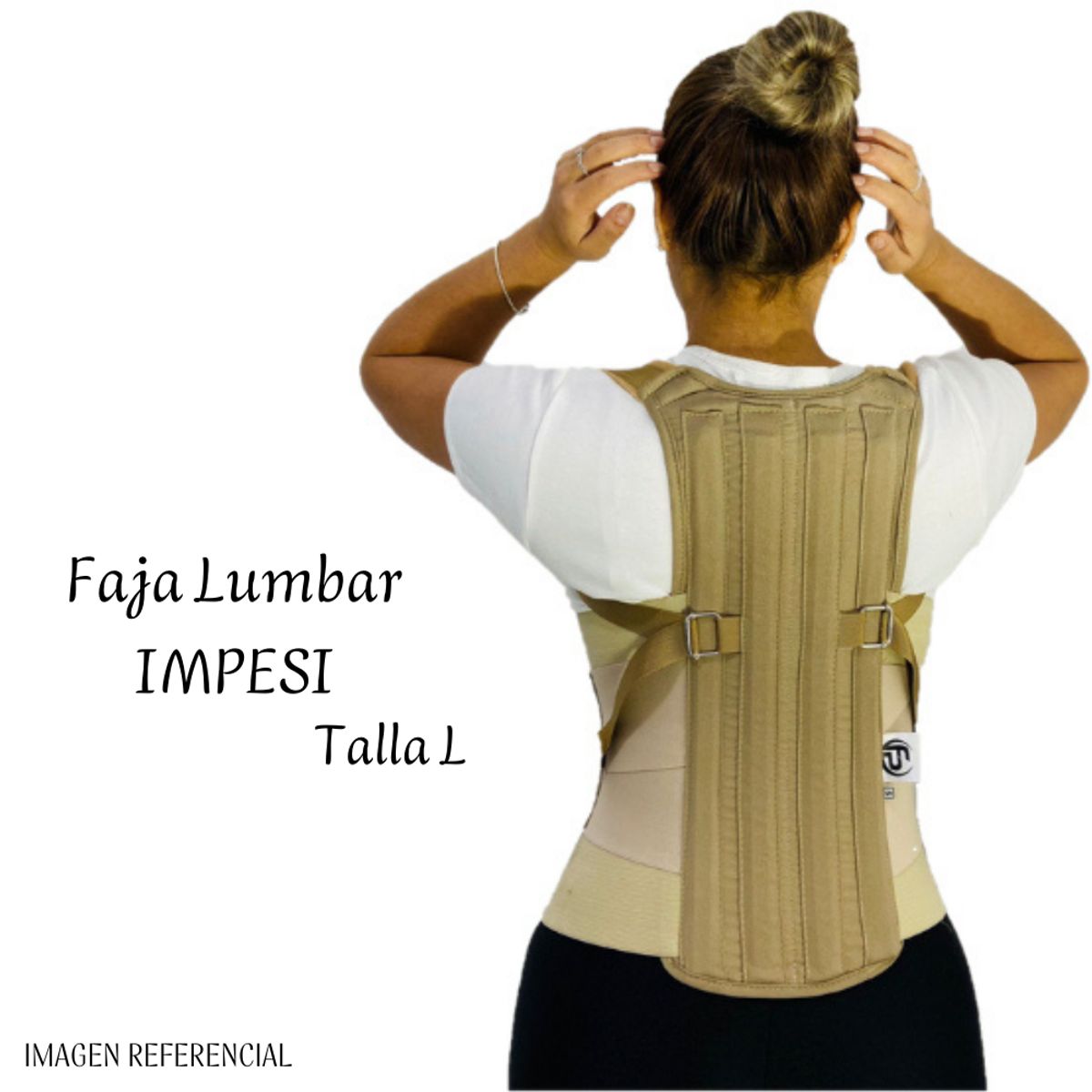 GENERICO - Faja Dorso Lumbar Inpesi Talla L- Beige