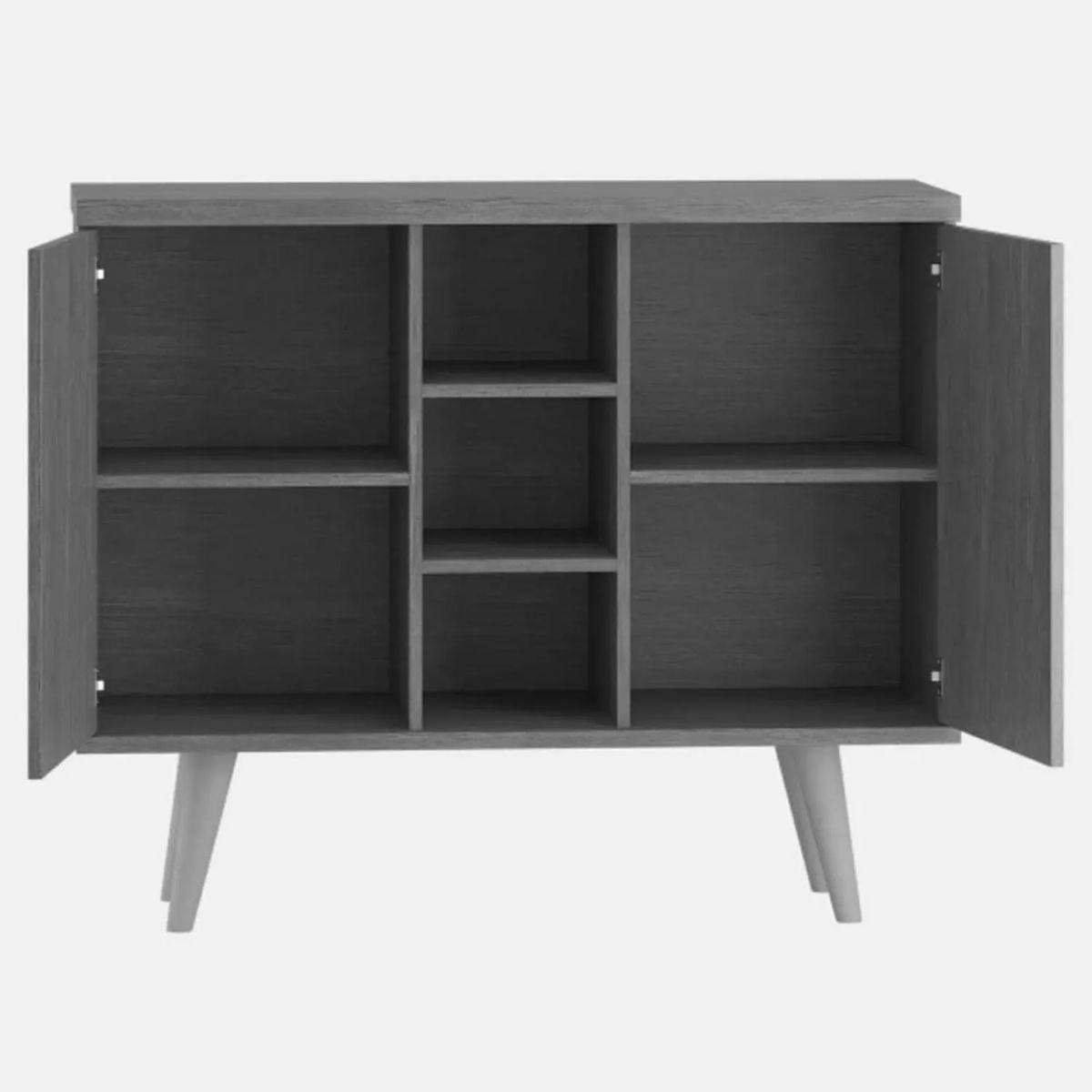 TU MESITA - Aparador Multiusos Joker color Negro 2 puertas TU MESITA