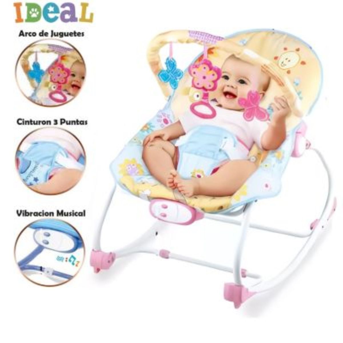 IDEAL - Mecedora para Bebes Musical y Vibrador Sunny 898- 909