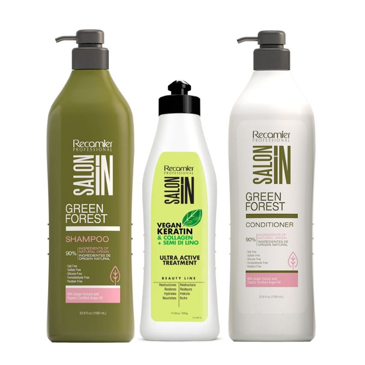SALON IN - SALON IN Green Forest - Shampoo1L + Acondicionador1L +Mascarilla 500ML
