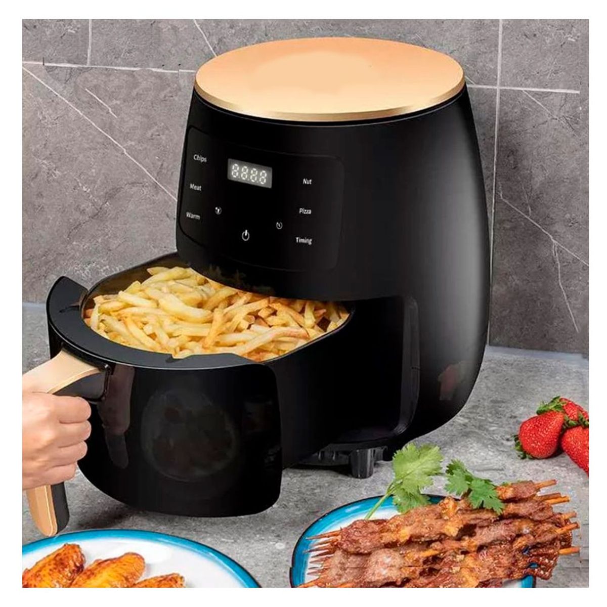 GENERICO - Freidora de Aire Sin Aceite Airfryer Antideslizante de 6 litros