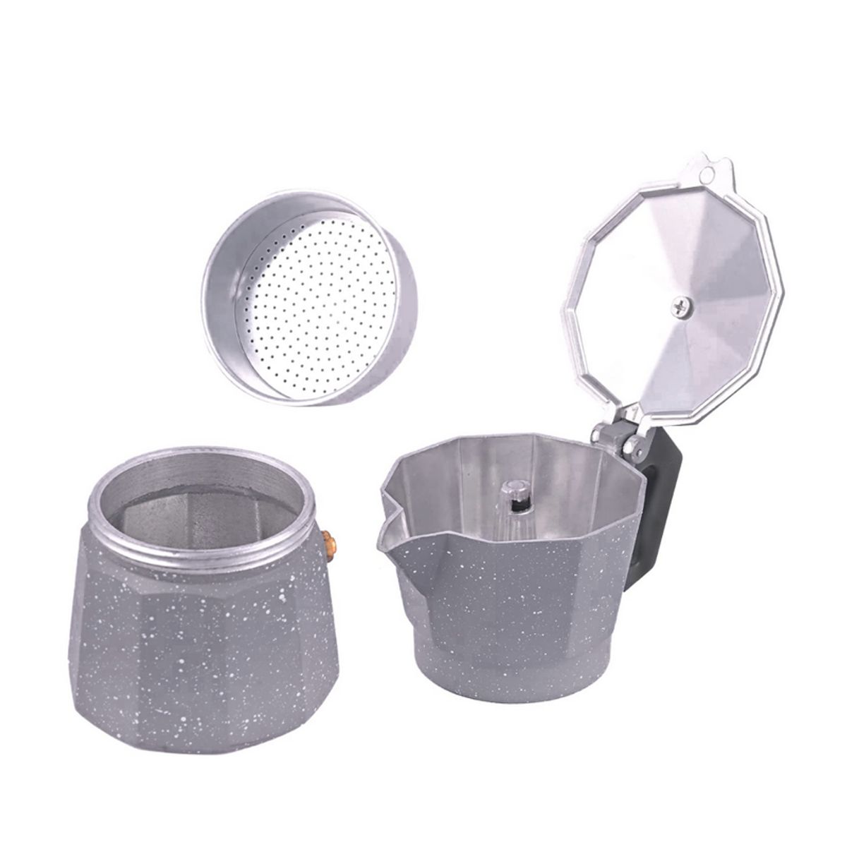 PENTHA - Cafetera Moka Italiana Espresso De 3 Tazas - 150ml Color Gris