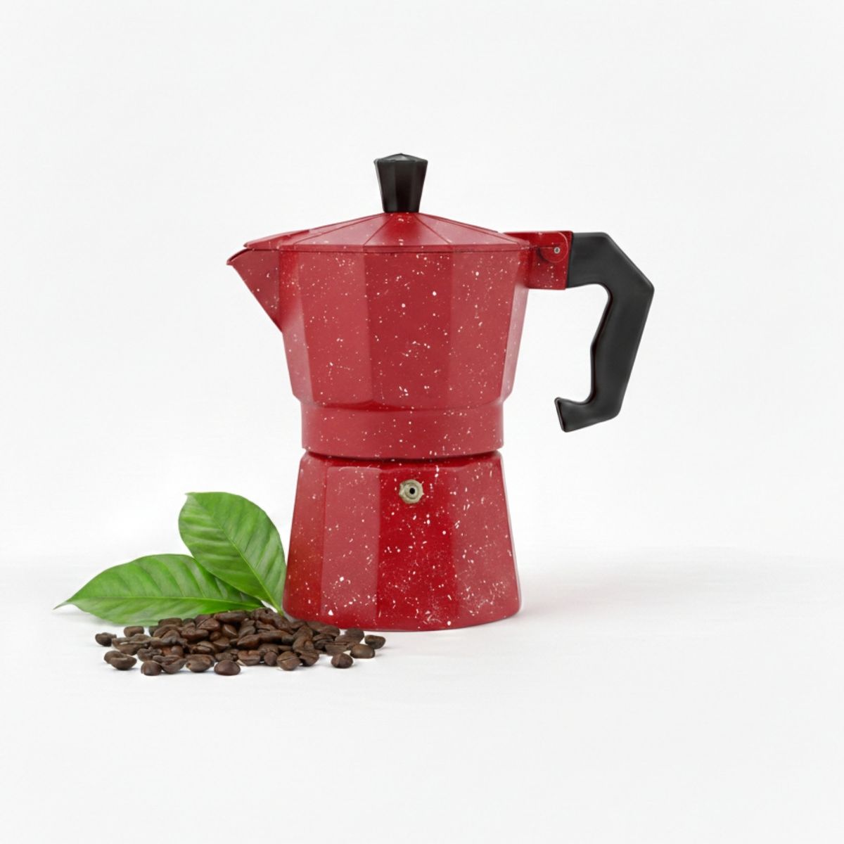 PENTHA - Cafetera Moka Italiana Espresso De 3 Tazas - 150ml Color Rojo