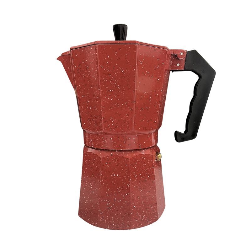PENTHA - Cafetera Italiana Moka de 6 tazas Color Rojo de 300ml