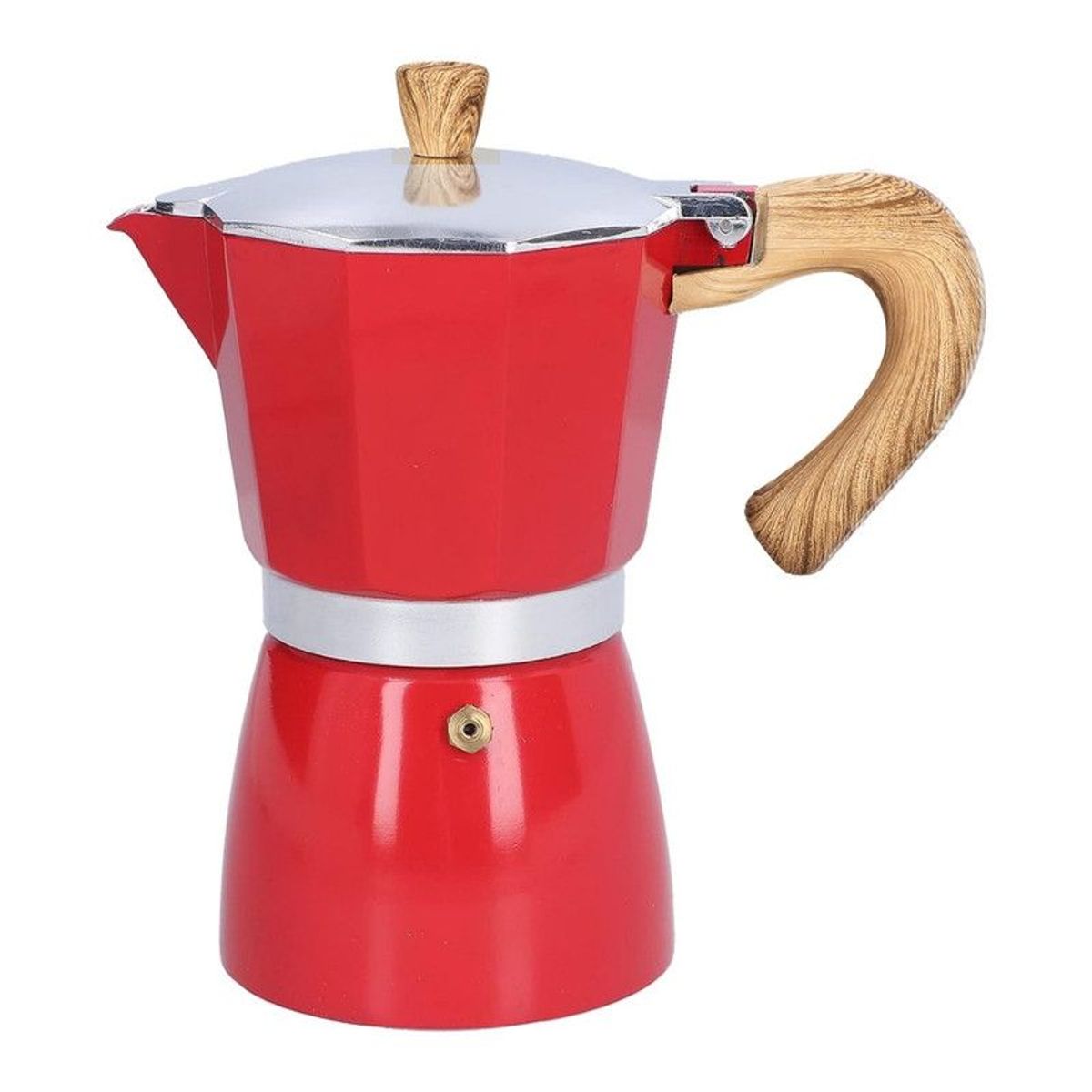 PENTHA - Cafetera Moka Italiana Espresso de 6 tazas - 300ml Rojo