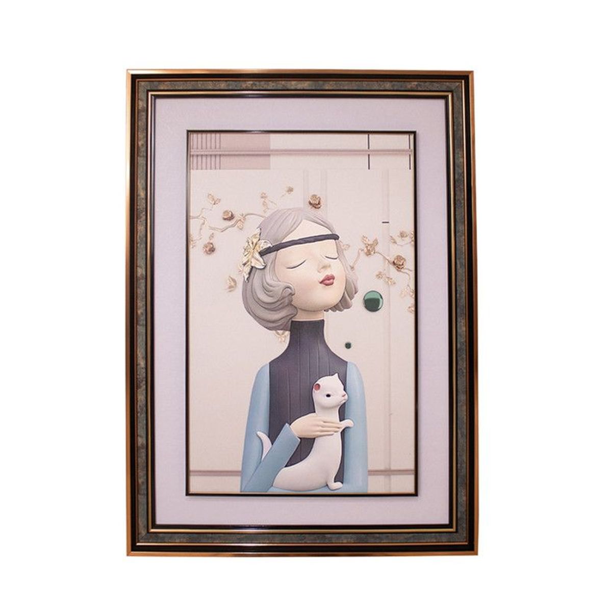 PANADECOR - Cuadro de Arte Moderno con Figura de Niña 54x74cm