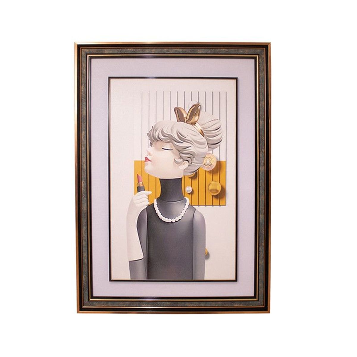 PANADECOR - Cuadro Panadecor Figura De Niña Con Moño Mdf 74Cm