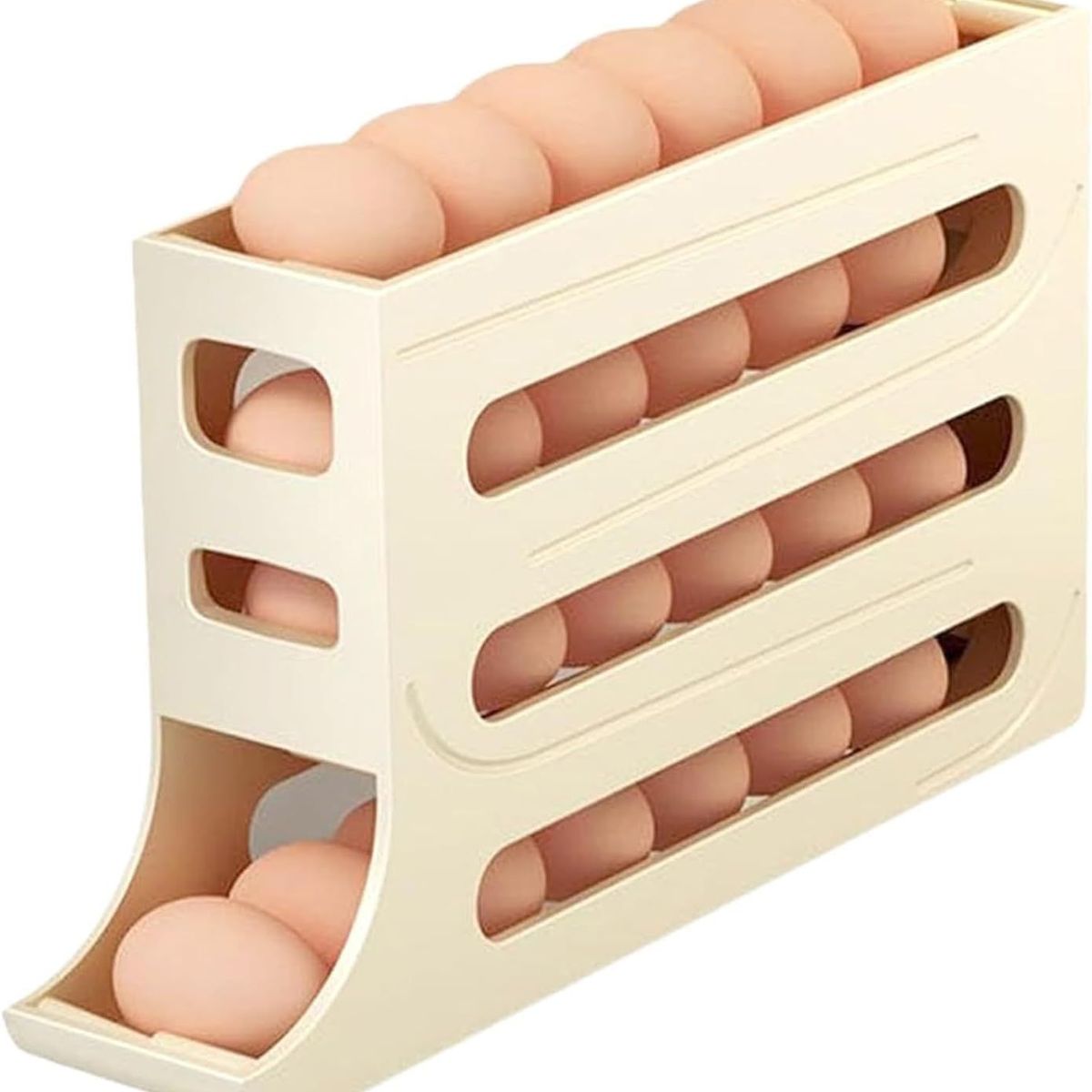 VATYERTY - Organizador de huevos para refrigerador de 4 niveles