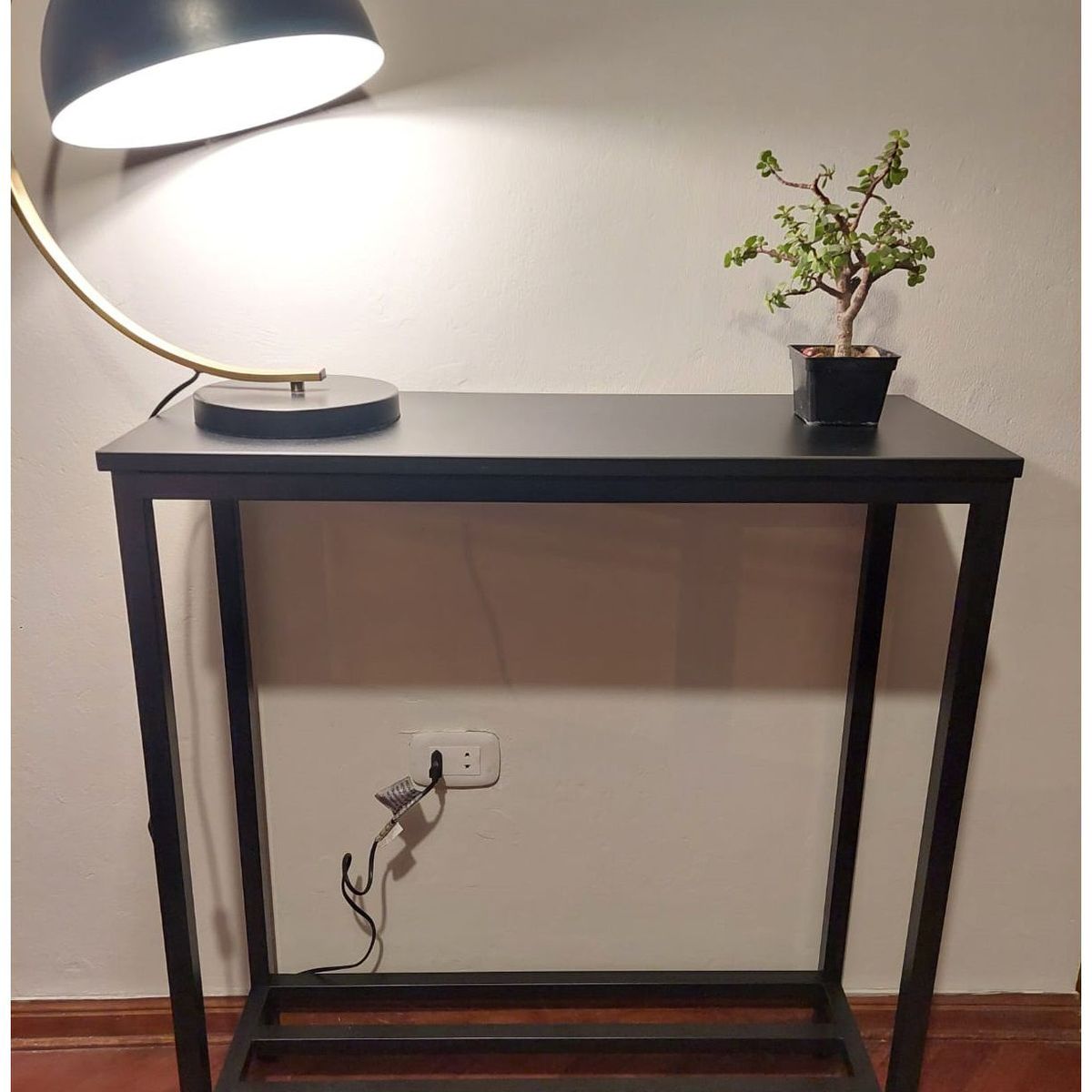 GENERICO - Recibidor color negro de dos niveles 80x30x93 alt