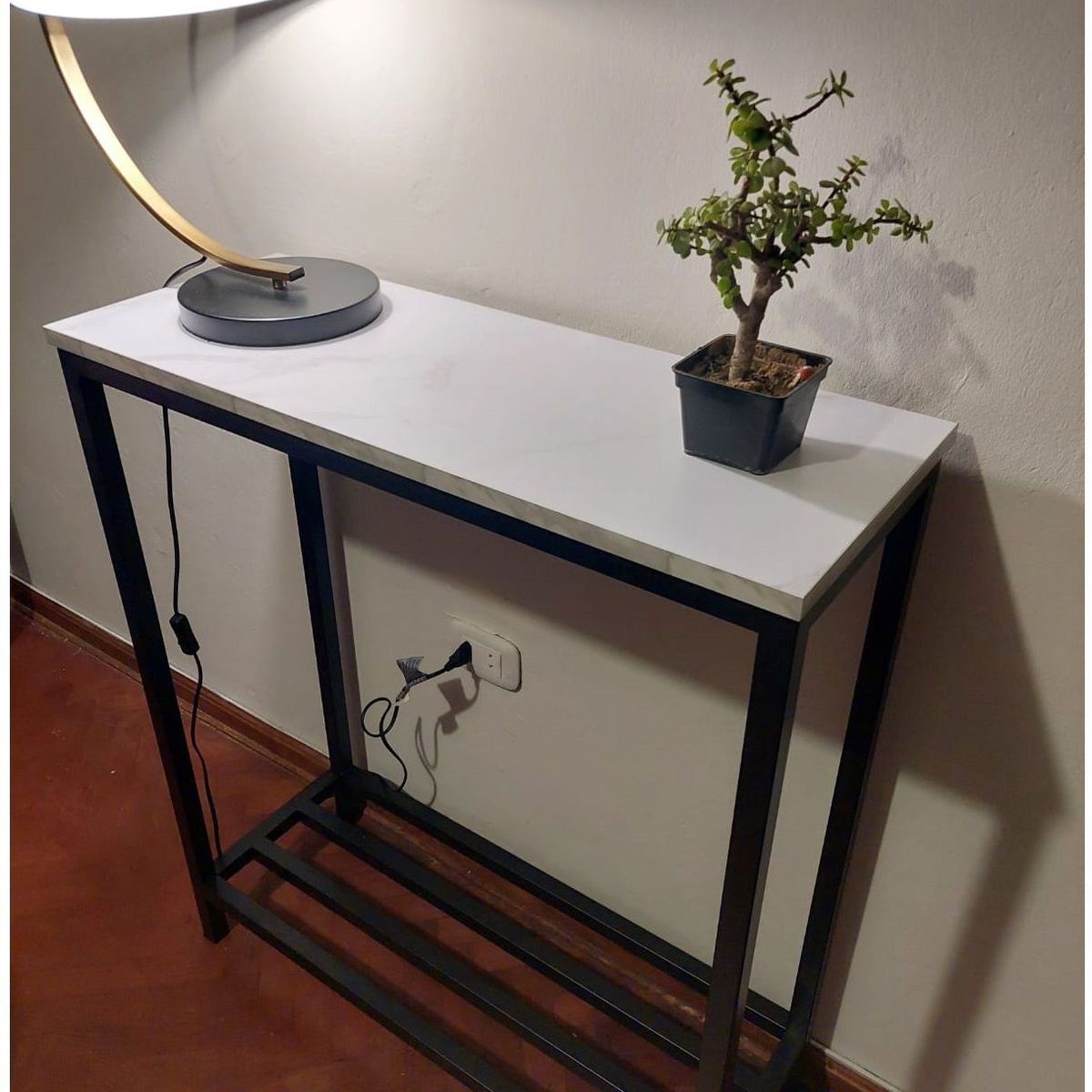 GENERICO - Recibidor color marmol de dos niveles 80x30x93 alt