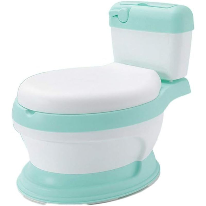 GENERICO - Bacin Entrenador Celeste Inodoro Bebe Con Portador De Papel