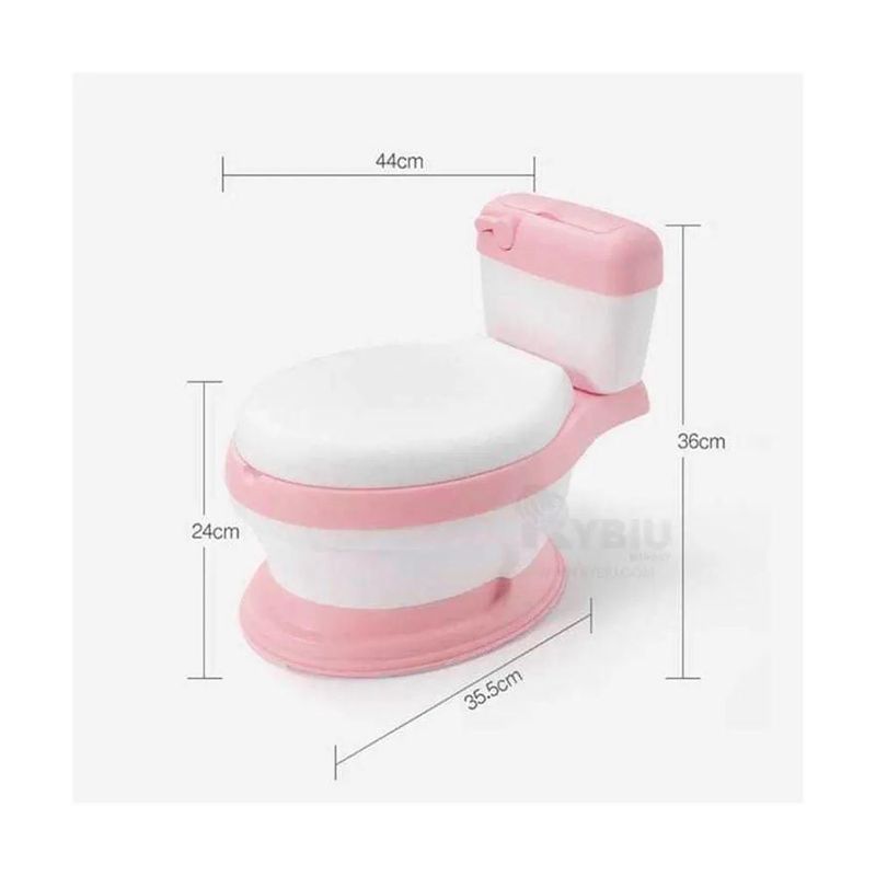 GENERICO - Bacin Entrenador rosaInodoro Bebe Con Portador De Papel