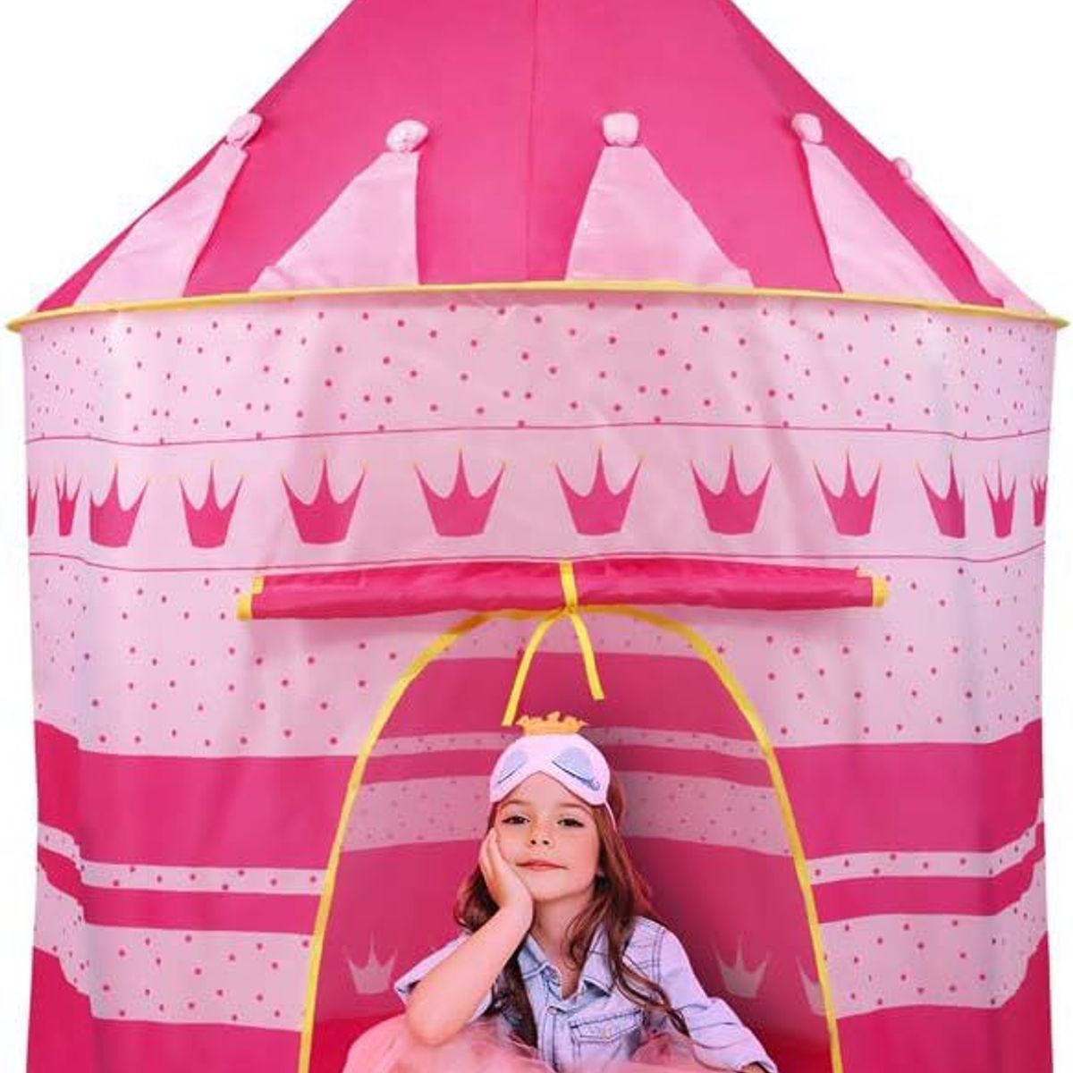 GENERICO - Carpa para niñas Castillo color rosa para niñas
