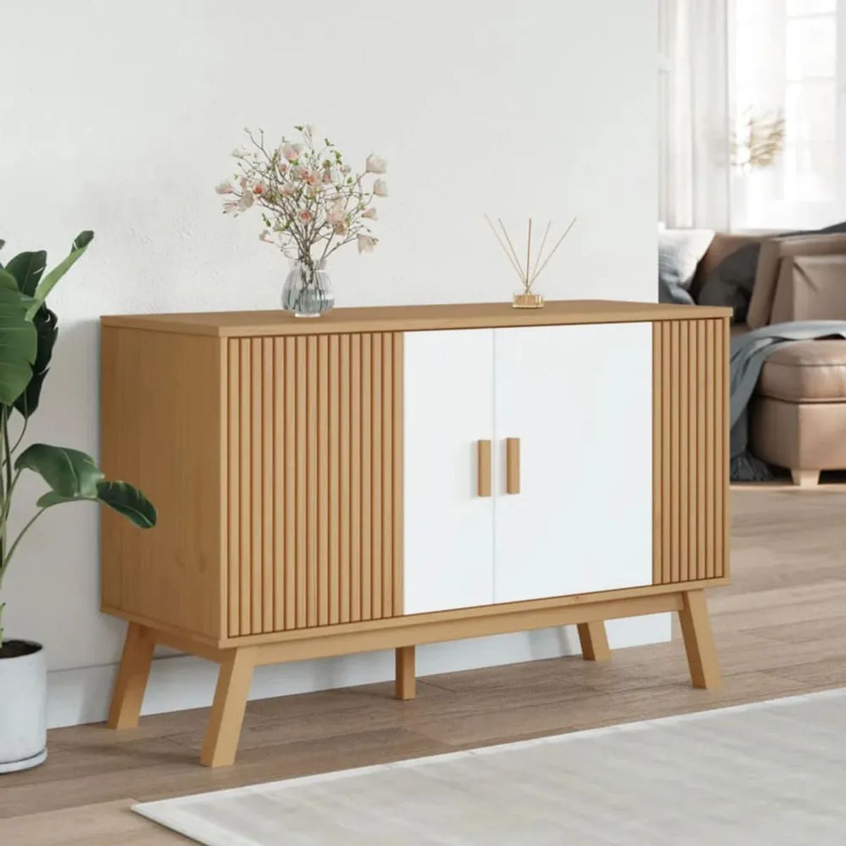 TU MESITA - Aparador Moderno Hilary color HayaBlanco TU MESITA 2 puertas