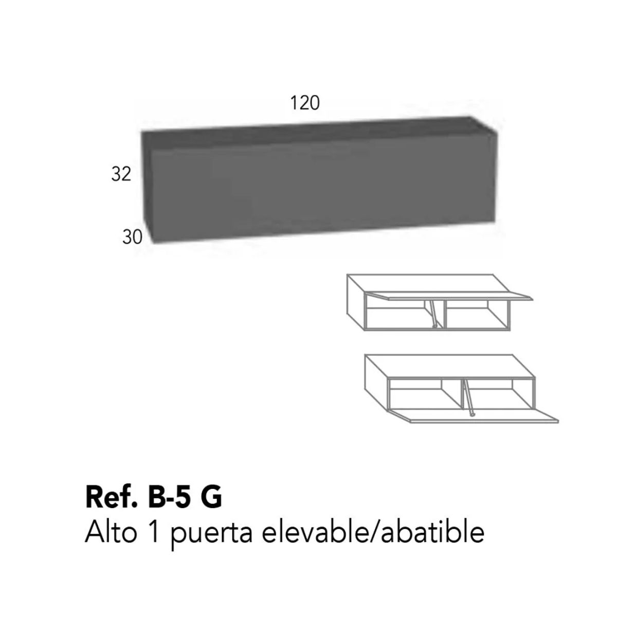 TU MESITA - Aparador Flotante Miami 1 puerta color NegroHaya TU MESITA