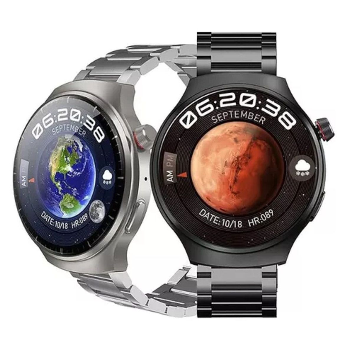 GENERICO - SmartWatch HW6 Max con 3 correas AMOLED - Plateado