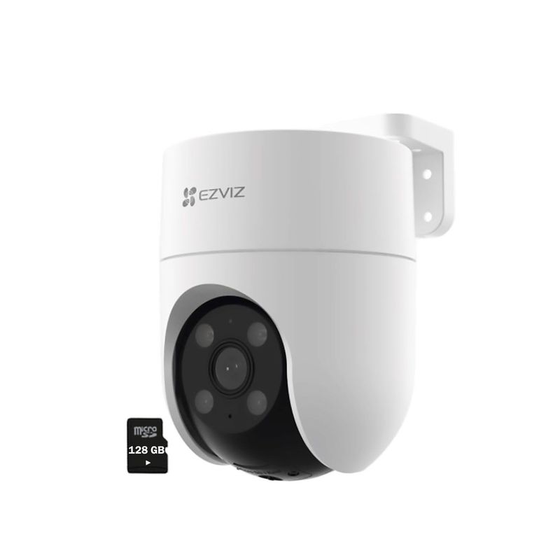 EZVIZ - Cámara Seguridad Wifi H8C 3MP 2K Ezviz 360° Smart + Micro SD 128GB