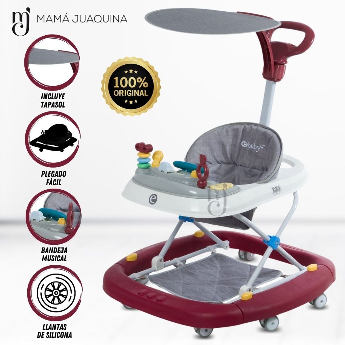 EBABY - Andador Mecedora «FLO BABY» Edición Limitada Red