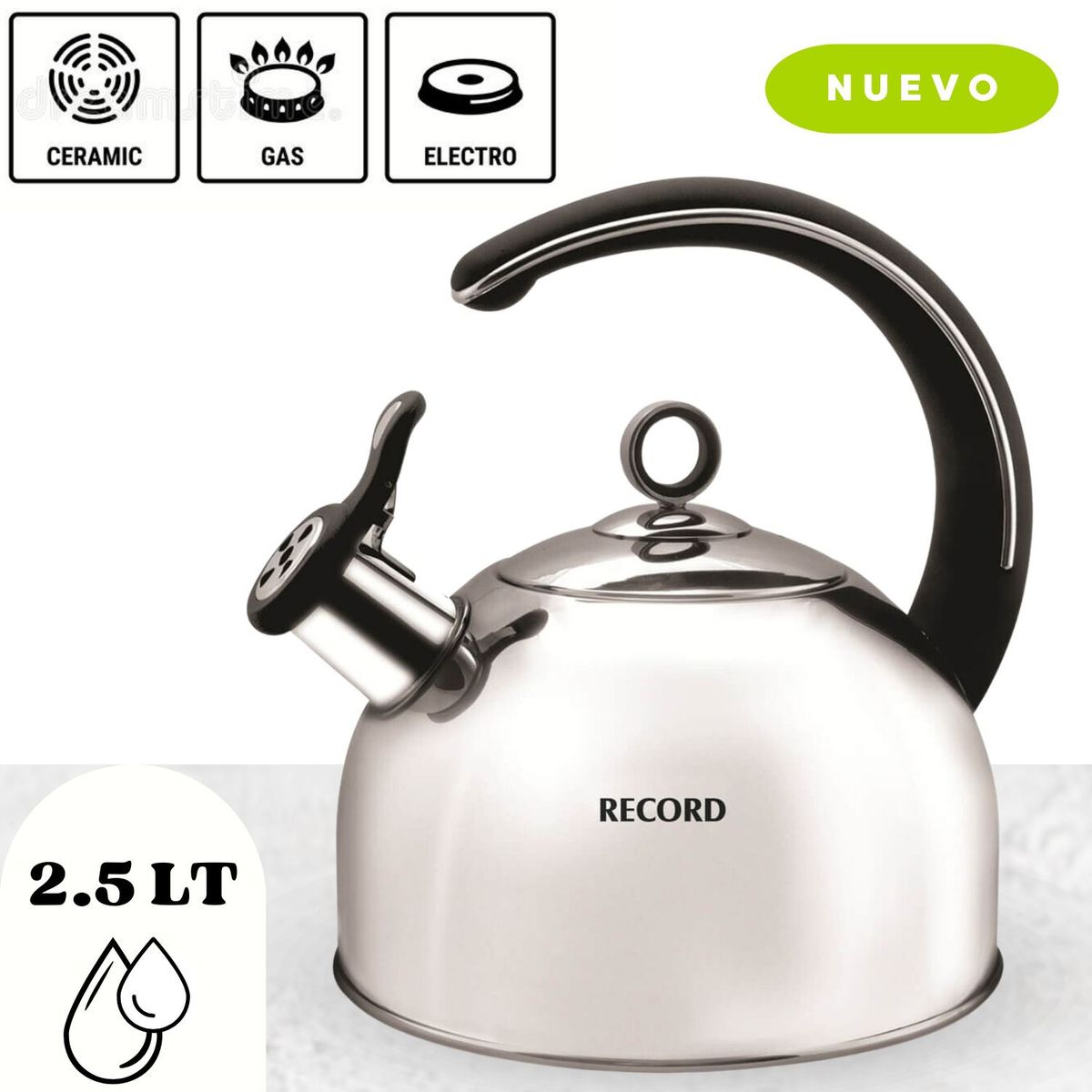 RECORD - Tetera Silver Acero Inoxidable 2 . 5L