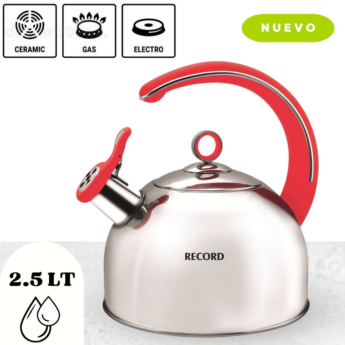 RECORD - Tetera Silver Acero Inoxidable 2 .5LT