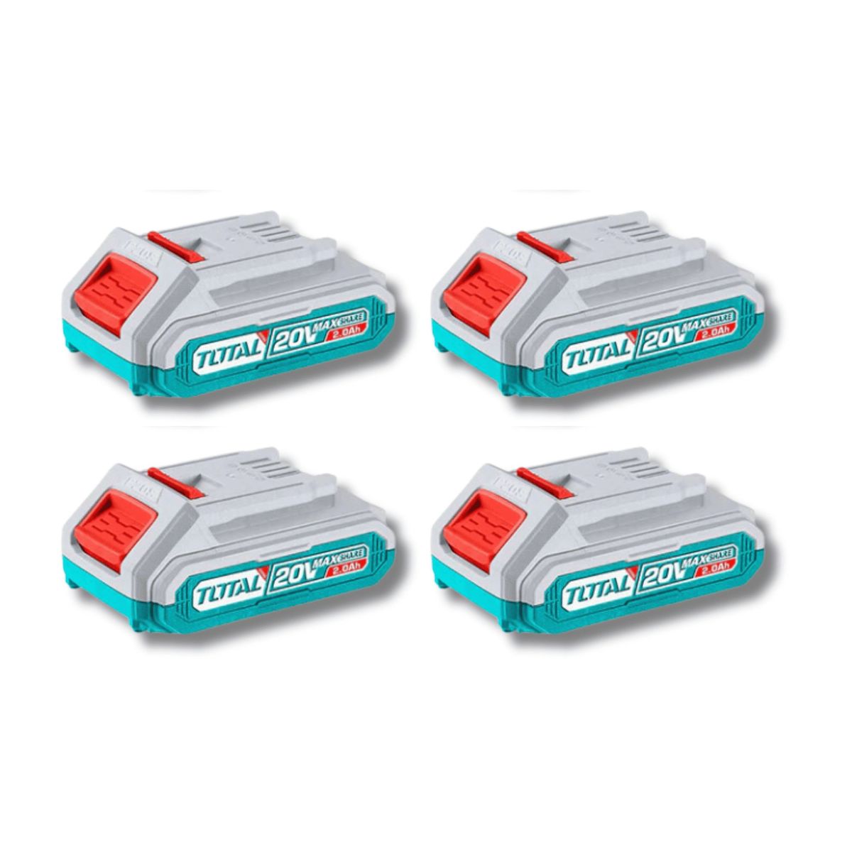 TOTAL TOOLS - Pack 2 baterias 20v 4ah + 4 baterias 20v 2ah + cargador Total