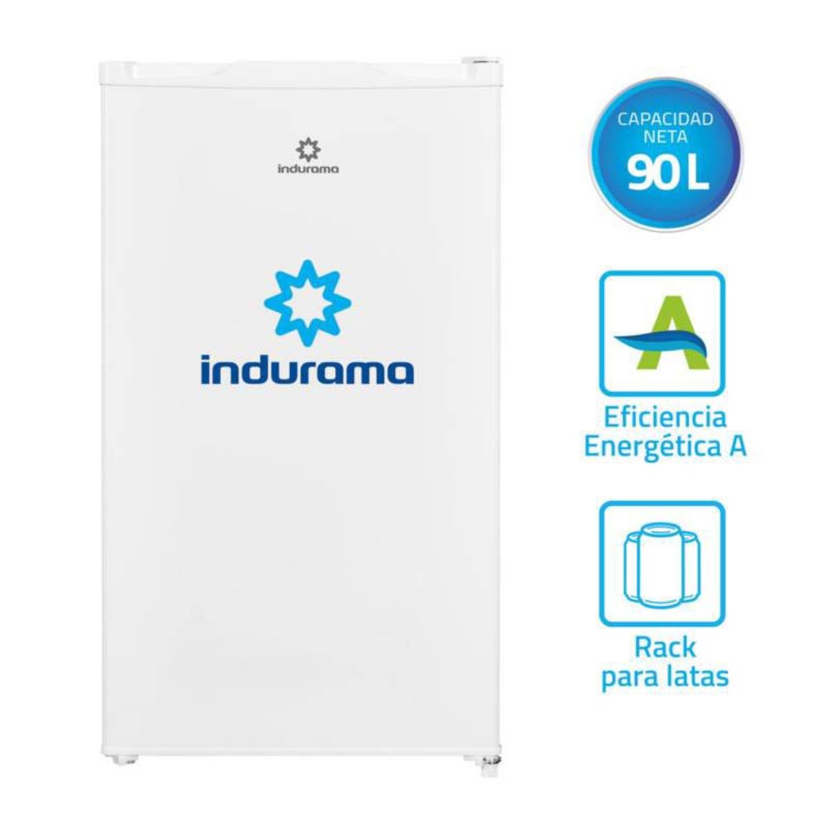 INDURAMA - Frigobar Indurama RI-101 Blanco 90L