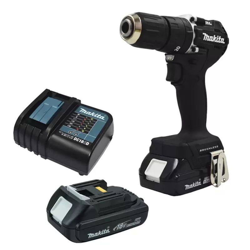 MAKITA - TALADRO PERCUTOR LXT SIN CARBONES MAKITA DHP487YX2B DE 18 VOLTIOS
