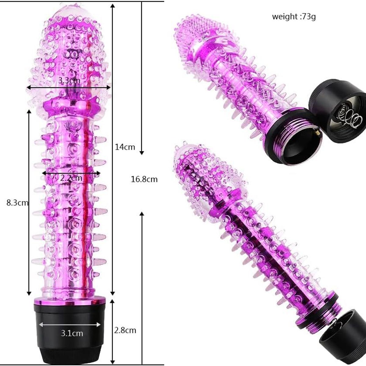 GENERICO - Consolador Estimulacion Vibrador Dildo Pulas de a Pilas