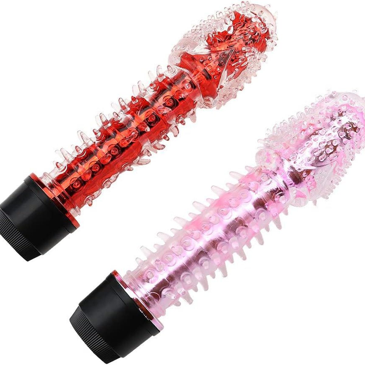 GENERICO - Consolador Dildo Vibrador Juguete para Adultos a Pilas con Puas